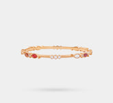 Synthetic navaratna gold bangle